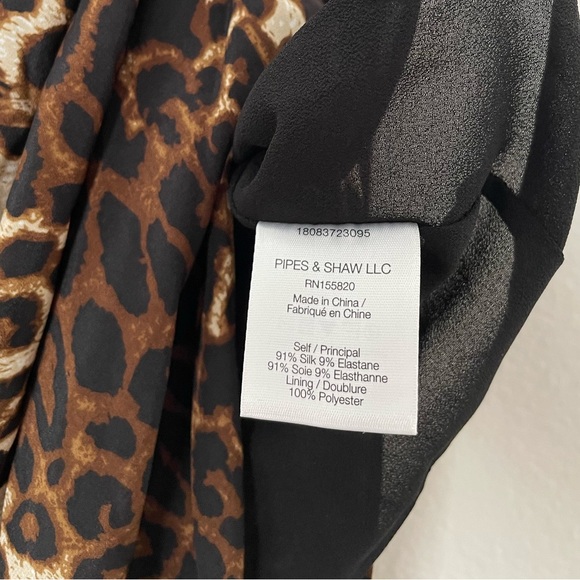 Veronica Beard Ari Silk Animal Print Side Ruched Midi Skirt - Picture 10 of 12